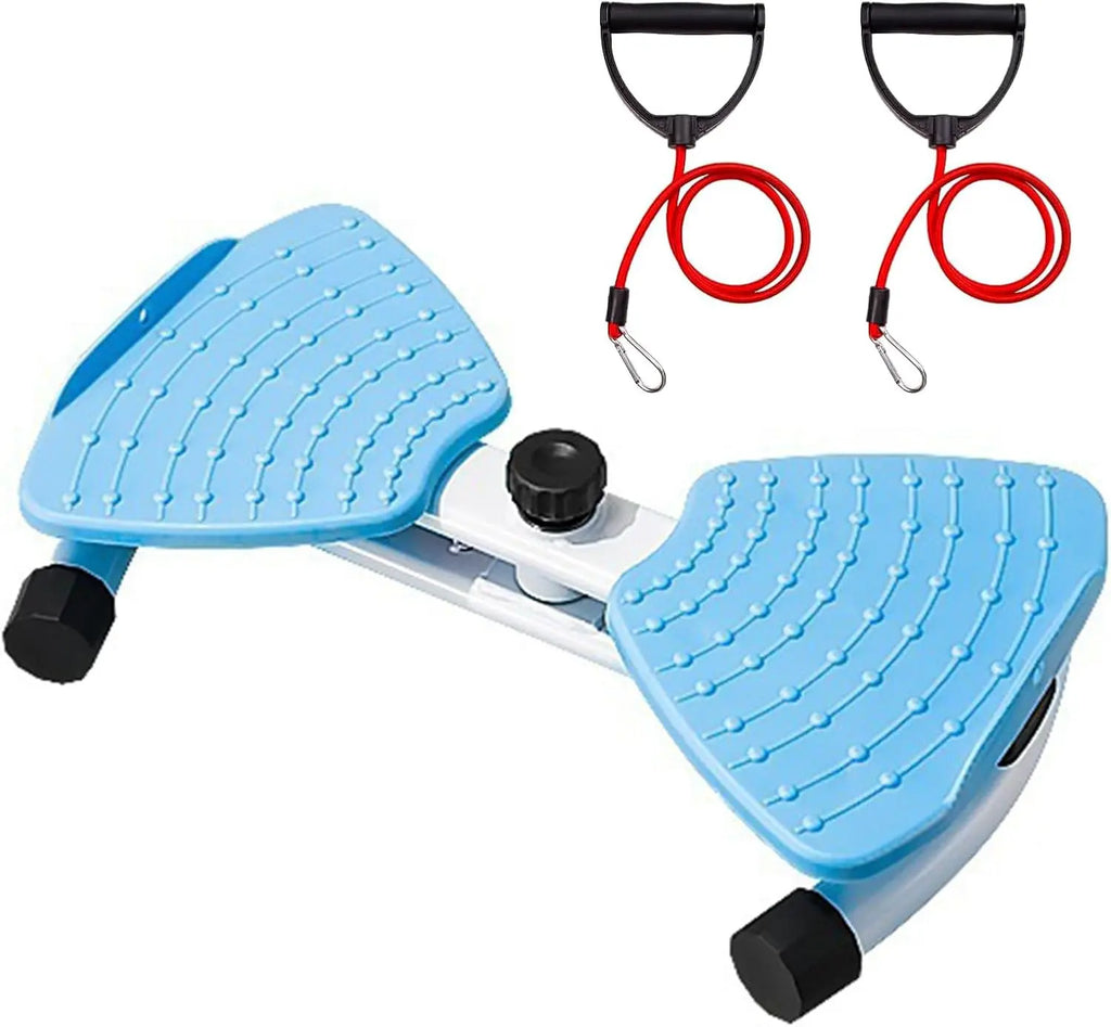 2-in-1 Waist Twister & Leg Step Trainer with Resistance Bands.Compact Portable Home , Tone Legs Glutes & Core, Low-Impact for Full Body Workout