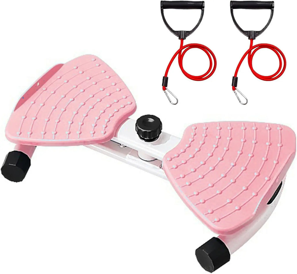 2-in-1 Waist Twister & Leg Step Trainer with Resistance Bands.Compact Portable Home , Tone Legs Glutes & Core, Low-Impact for Full Body Workout